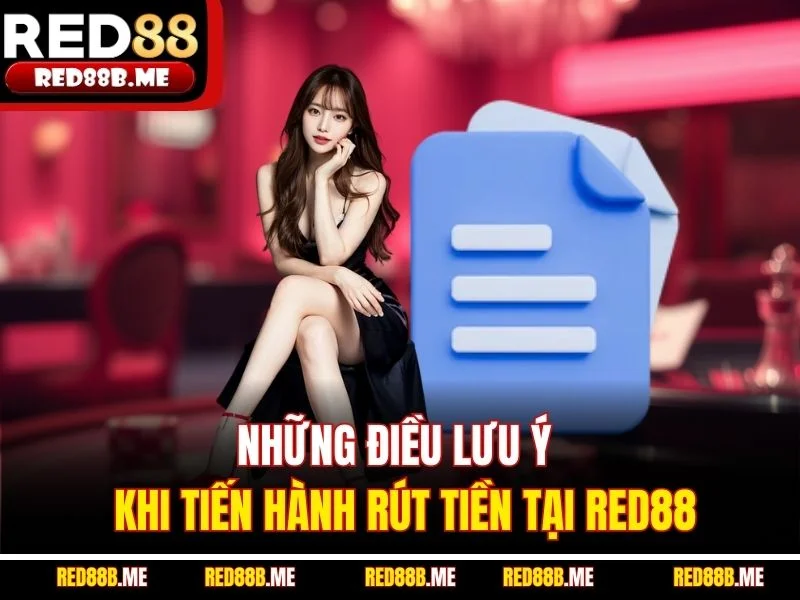 Những điều lưu ý khi tiến hành rút tiền tại RED88